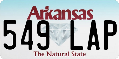 AR license plate 549LAP