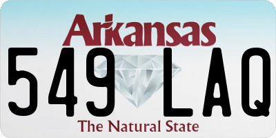 AR license plate 549LAQ