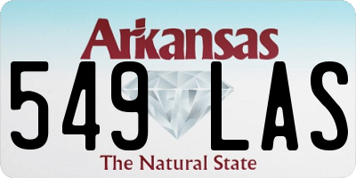 AR license plate 549LAS