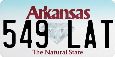 AR license plate 549LAT