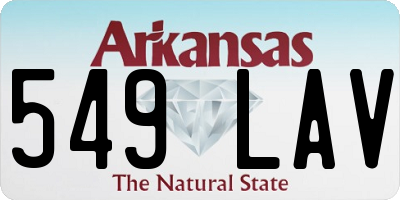 AR license plate 549LAV