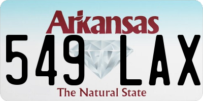 AR license plate 549LAX