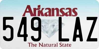 AR license plate 549LAZ