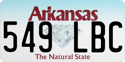 AR license plate 549LBC