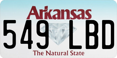 AR license plate 549LBD