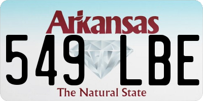 AR license plate 549LBE