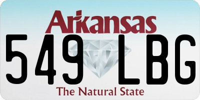AR license plate 549LBG