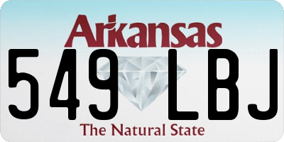 AR license plate 549LBJ