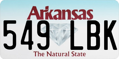 AR license plate 549LBK