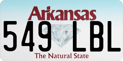 AR license plate 549LBL
