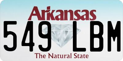 AR license plate 549LBM