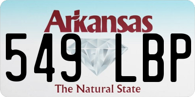 AR license plate 549LBP