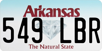 AR license plate 549LBR