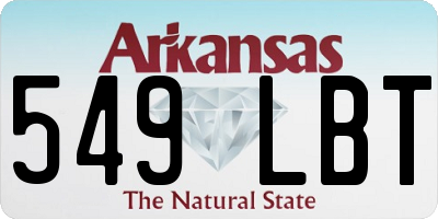 AR license plate 549LBT
