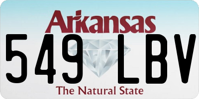 AR license plate 549LBV
