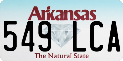 AR license plate 549LCA