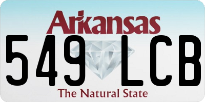 AR license plate 549LCB