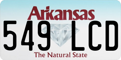 AR license plate 549LCD
