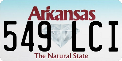 AR license plate 549LCI
