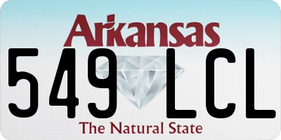 AR license plate 549LCL