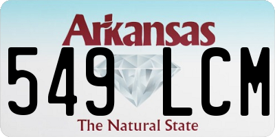AR license plate 549LCM