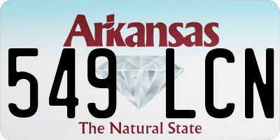 AR license plate 549LCN