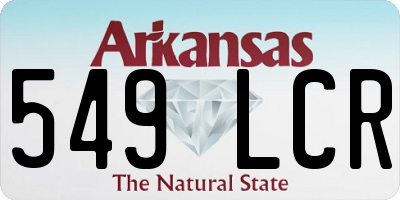 AR license plate 549LCR
