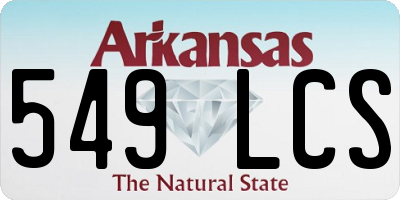 AR license plate 549LCS