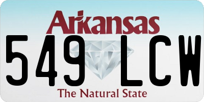 AR license plate 549LCW