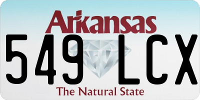 AR license plate 549LCX
