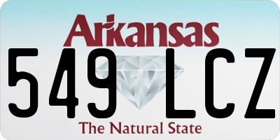 AR license plate 549LCZ