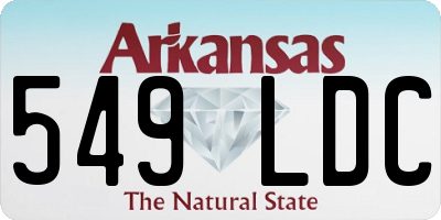 AR license plate 549LDC