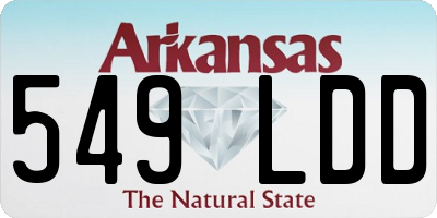 AR license plate 549LDD