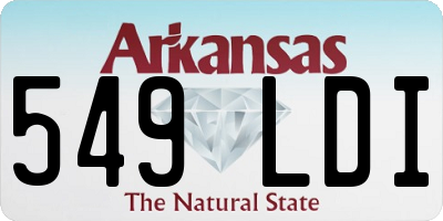 AR license plate 549LDI