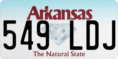 AR license plate 549LDJ