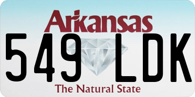 AR license plate 549LDK