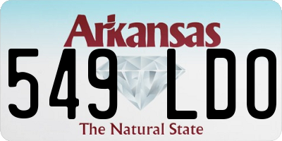 AR license plate 549LDO