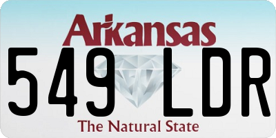 AR license plate 549LDR