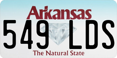 AR license plate 549LDS