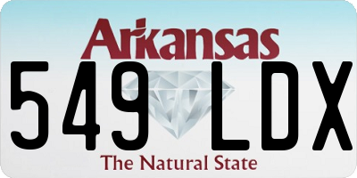 AR license plate 549LDX