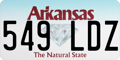 AR license plate 549LDZ