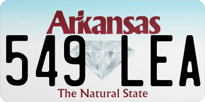 AR license plate 549LEA
