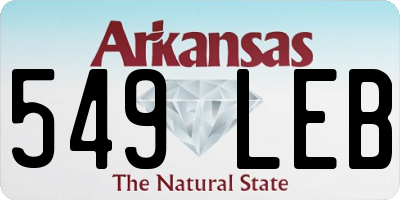 AR license plate 549LEB