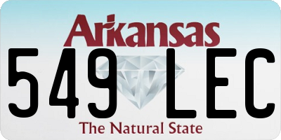 AR license plate 549LEC