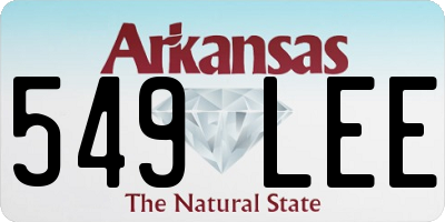 AR license plate 549LEE