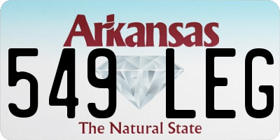 AR license plate 549LEG