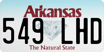 AR license plate 549LHD
