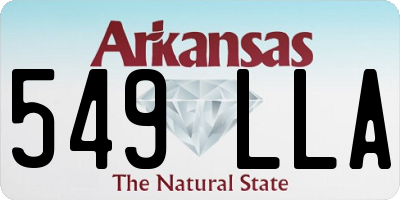 AR license plate 549LLA