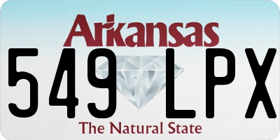 AR license plate 549LPX