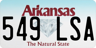 AR license plate 549LSA